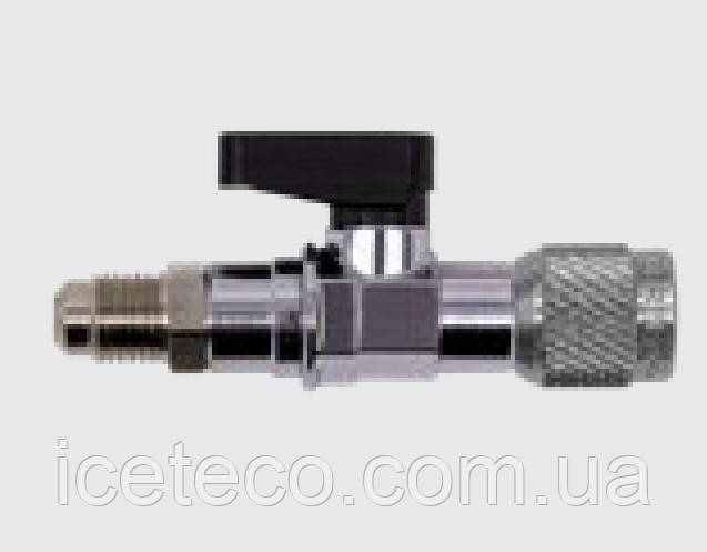 Вентиль кульовий 1/4" SAE МхF синій; Errecom (Італія), фото 1