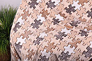 Двоспальний плед-покривало з мікрофібри бамбукового волокна 180х220 оранжевого кольору з геометричним принтом, фото 6