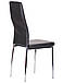 Стілець HoReCa обідній м'який з високою спинкою Сицилія хром Шкірзам PVC чорний банкетний для ресторану AMF, фото 5