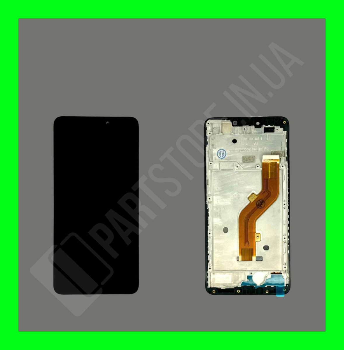 Дисплей Tecno Pop 2F із сенсором та рамкою, чорний (оригінальні комплектуючі)