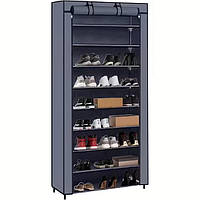 Шкаф тканевый для обуви 1Q, 9 ярусов, на 27 пар обуви, тканевый, высотой 160 см