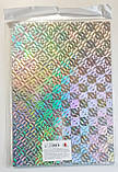 Набір кольорового голографічного картону А4 "Піксели" / 6 кольорів / Односторонній кольоровий картон, фото 2