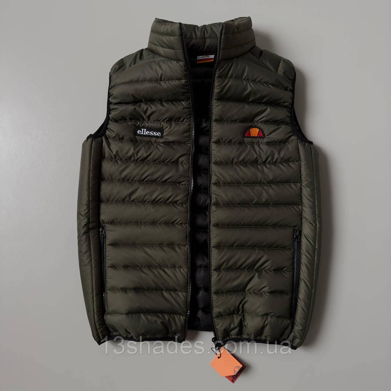 Жилетка безрукавка стьобана унісекс Ellesse хакі, фото 1