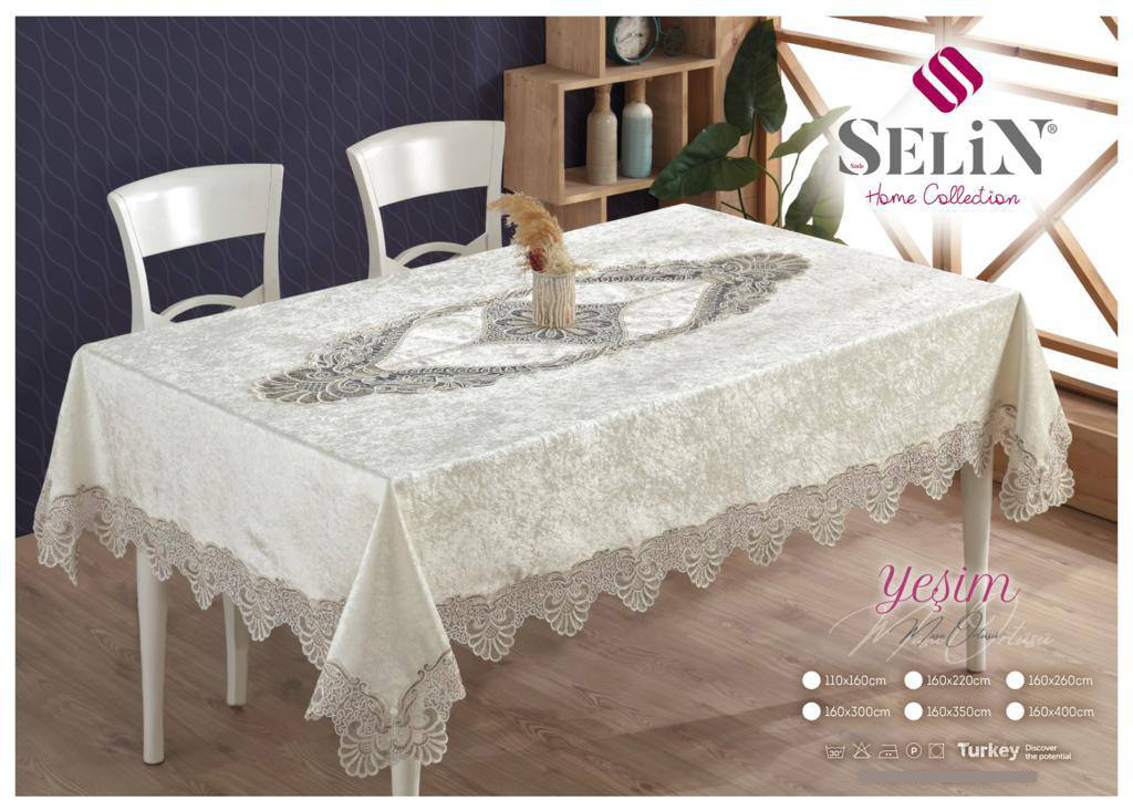 Велюрова скатертина Selin Yesim 160×350 см