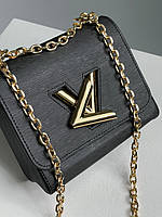 Жіноча сумка Louis Vuitton Medium Twist MM Epi Leather Black