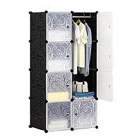 Пластиковый шкаф для одежды и обуви на 2 секции Storage Cube Cabinet MP-28-51 76*37*146 см