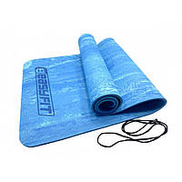 Коврик для йоги и фитнеса PER Premium Mat EasyFit EF-1930-Bl 8 мм, Синий, Lala.in.ua