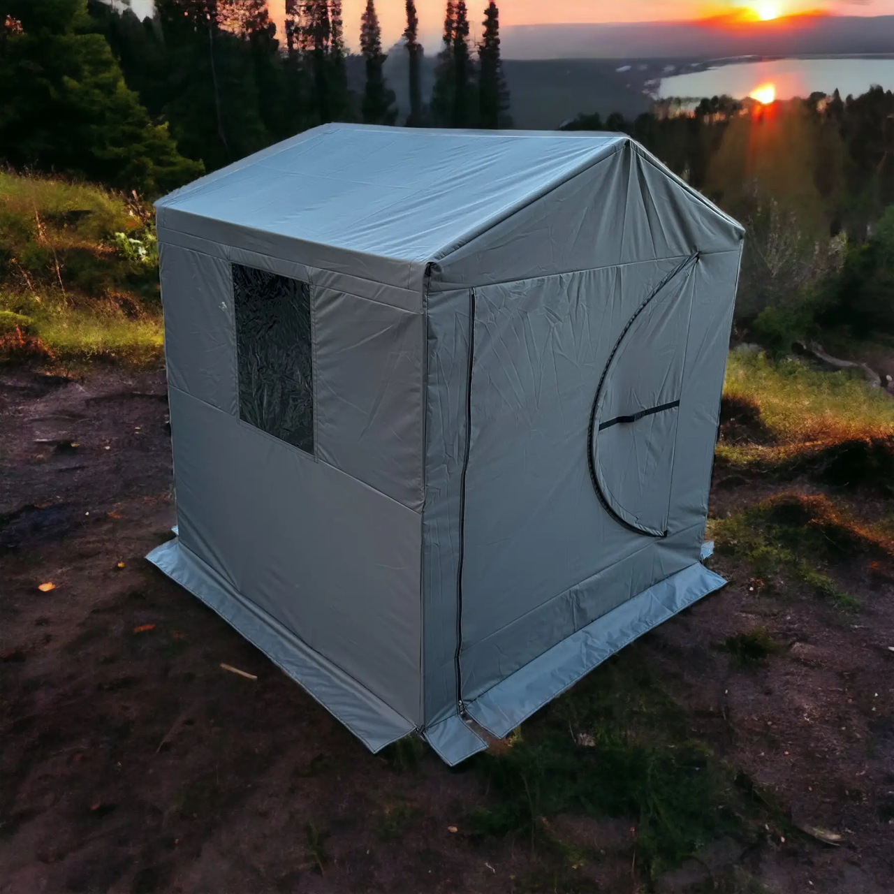 Мобільна лазня Троян PRO 2*2 метри з вікном та дверима, фото 1