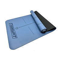 Коврик для йоги профессиональный Pro EasyFit EF-1925-1-BL, каучук 5 мм, Голубой, Vse-detyam