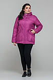 Жіноча весняна куртка Кассандра малина, розміри 48-58, фото 4