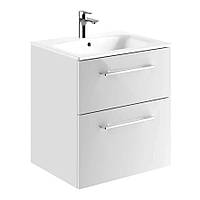 Тумба Geberit Selnova Square 600х480мм з умивальником, білий (501.236.00.1)