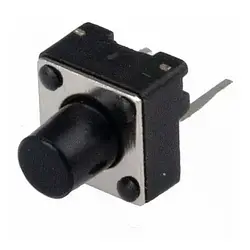 Кнопка тактова 2-pin, 6x6x 7 мм (SPST-NO, 12V 50mA, товщина корпусу 3,5 мм)