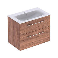 Тумба Geberit Selnova Square 800х480мм з умивальником, горіх темний (501.242.00.1)