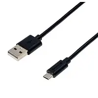 Кабель USB / micro-USB круглый 0.15m для беспроводных наушников Black (Оригинал с разборки) (БУ)