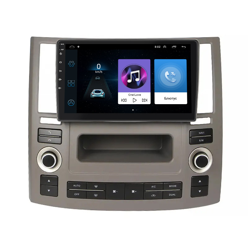 Штатна магнітола 9" Lesko для Infiniti FX I (S50) Рестайлінг 2006-2009 1/16 Base Інфініті