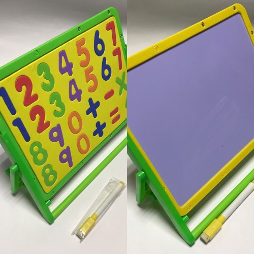 Дошка дитяча магнітно-маркерна 25 см*18 см + сухий.стир.марк + цифри магн NoDZ-602B