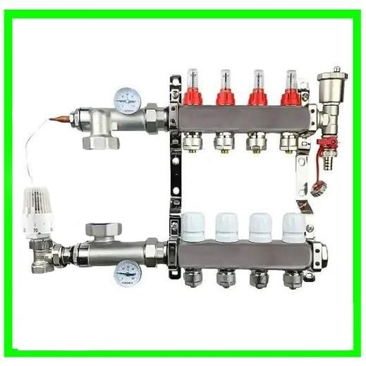 Колектор для теплої підлоги на 4 контури в зборі  POLMARK (ПОЛЬЩА)