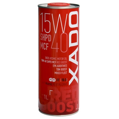 Моторна олива XADO Atomic Oil 15W-40 SHPD MCF RED BOOST мінеральна, 1л XA 26113