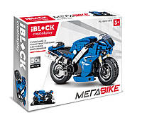 Конструктор IBLOCK "Megabike" Спортивный мотоцикл синий, 301 деталь (PL-920-184)