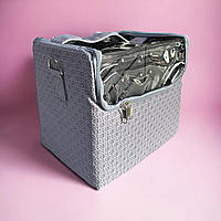 Сумка для майстра зі знімним органайзером, тканинна з прозорим верхом (колір лаванда)