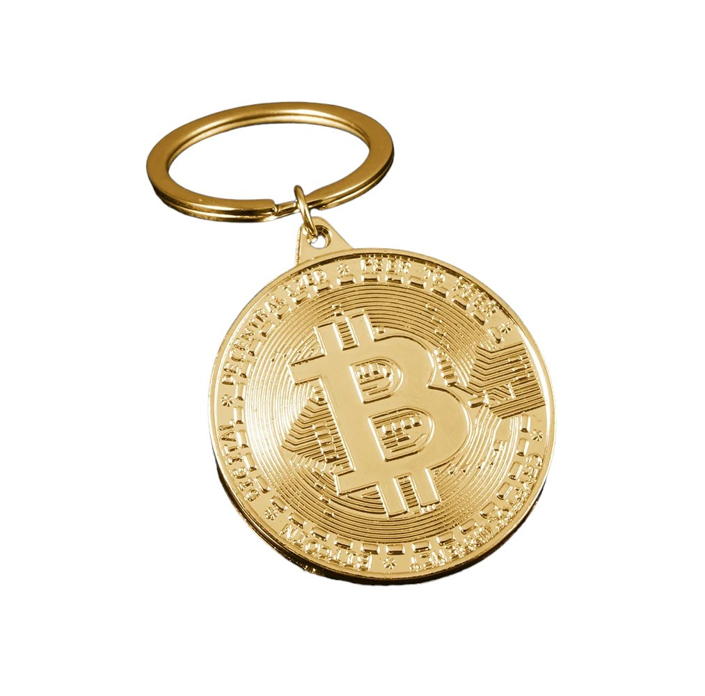 Брелок сувенірна монета Bitcoin