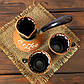 Турка Асканія Coffee 400 мл вохра керамічна з чашками + розсікач, фото 4