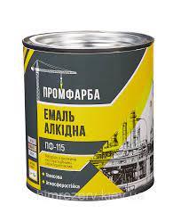 Емаль ПФ-115  ПРОМФАРБА чорна  (2,8кг)