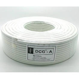 TV кабель 75 Ом DCG RG-6, white, 100 м