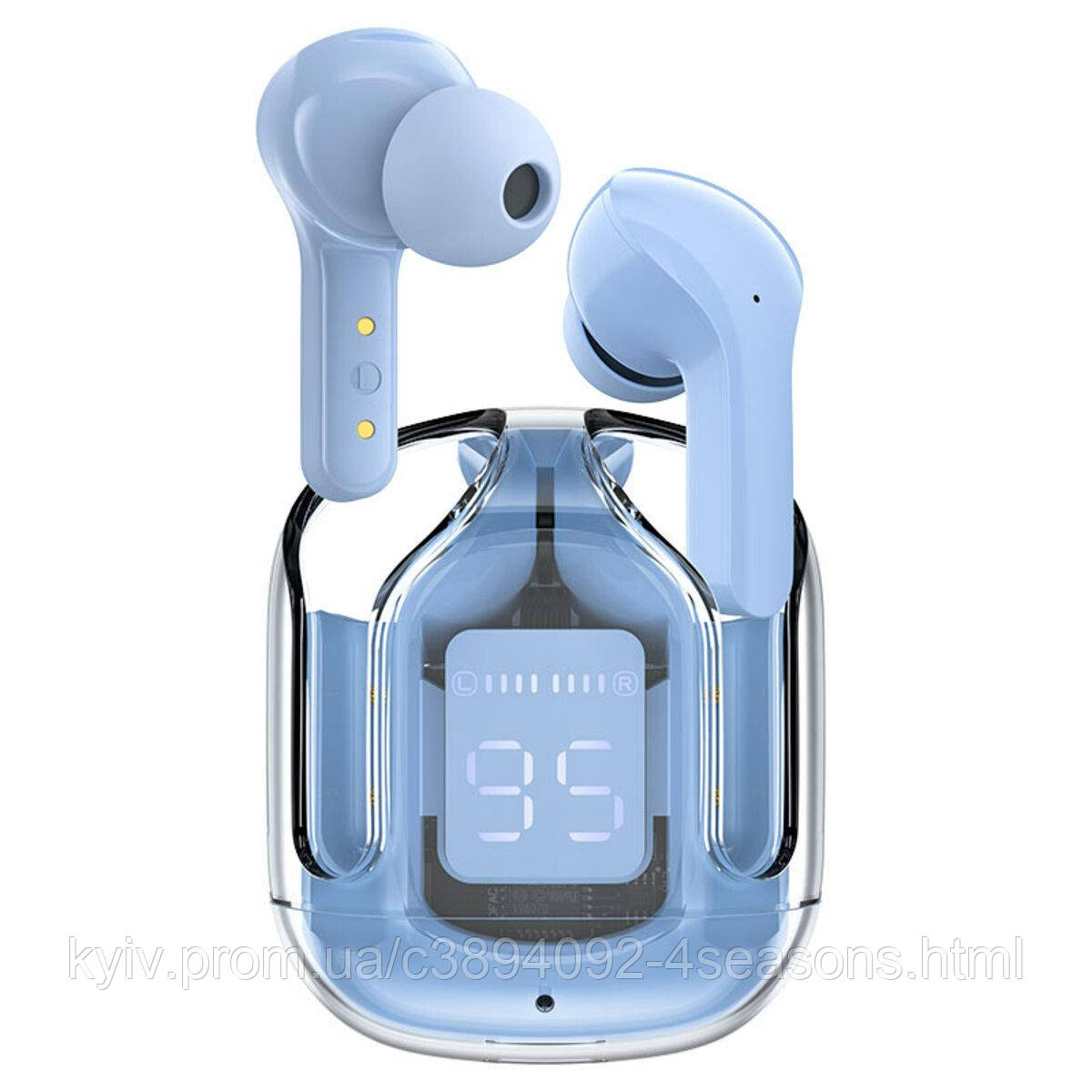 Бездротові навушники ACEFAST T6 True wireless stereo headset Ice Blue, фото 1