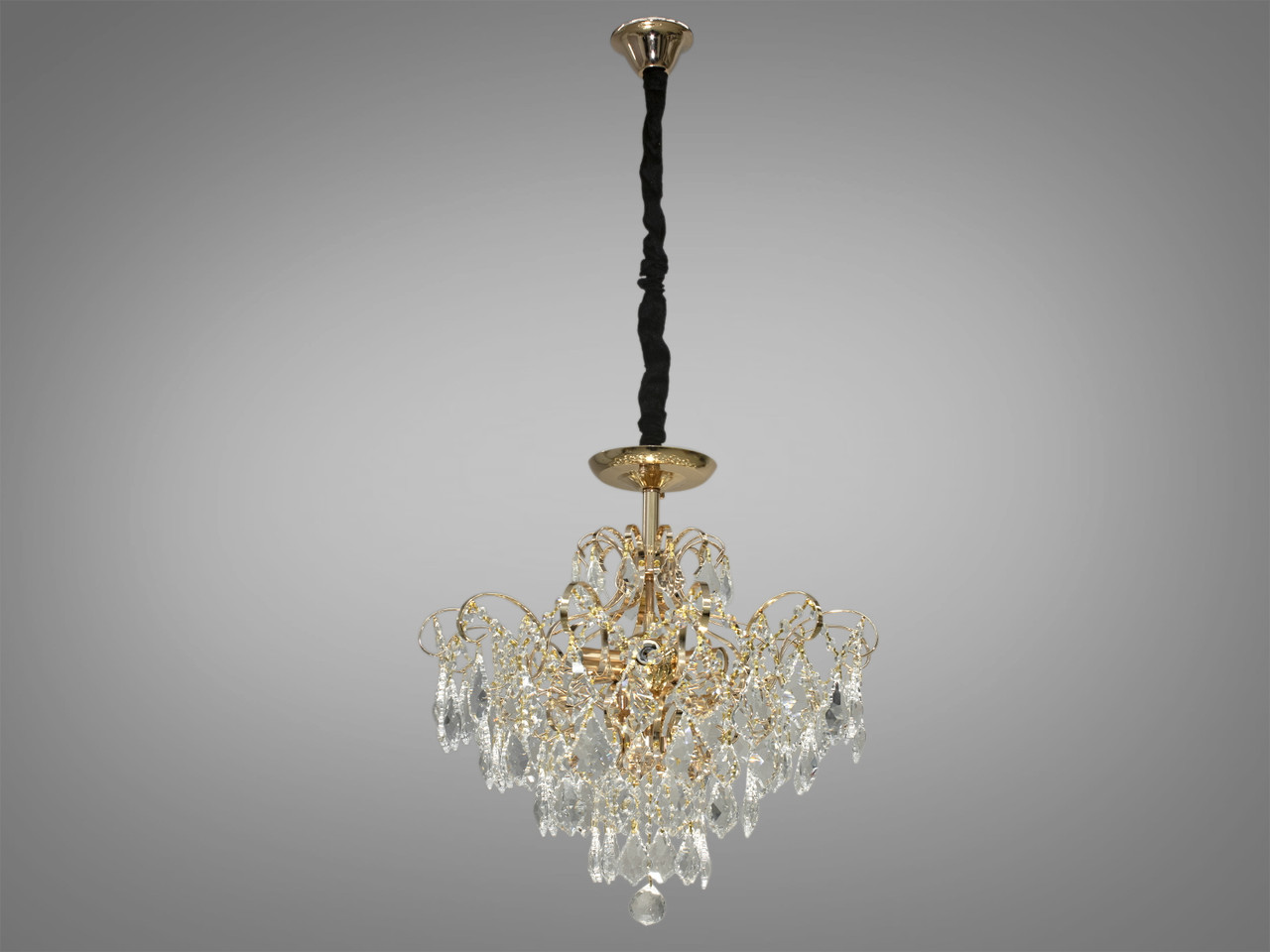 Підвісна люстра з кришталевими підвісками Toronto золото 716/6G