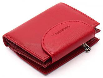 Темно-червоний жіночий гаманець з натуральної шкіри подвійного складання Marco Covernа MC-2036-4