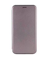 Чехол книжка Premium для телефона Poco M3 на магните с подставкой серый