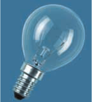 Сферическая лампа накаливания Osram 40W/CL/230V/E14 прозрачная