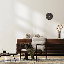 Настінний кварцовий годинник TFA 60306810 | Безшумний механізм, стильний металевий корпус, дерев'яні стрілки, фото 4