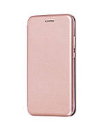 Чехол книжка Premium для телефона Poco M3 на магните с подставкой розовое золото