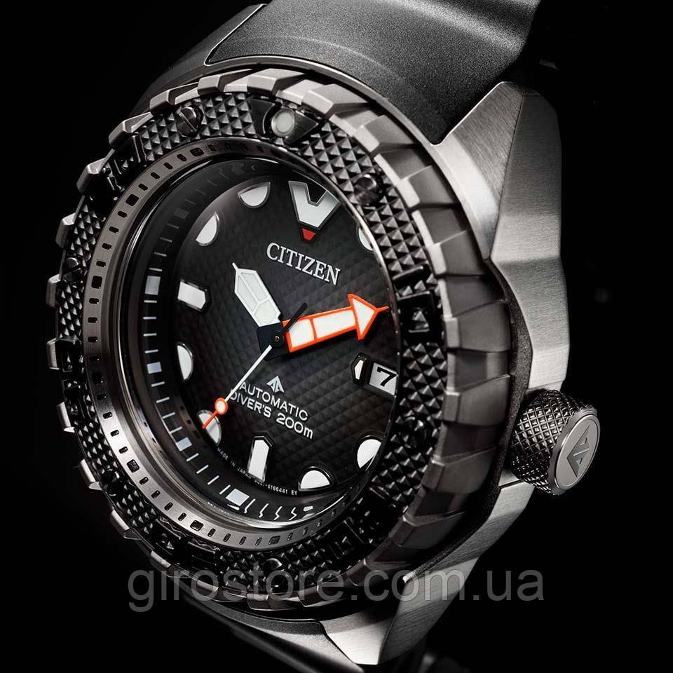Титанові японські 200 м дайверський годинник Citizen Promaster Dive NB6004-83E, Eco-Drive Механіка з автопідзаводом, фото 1