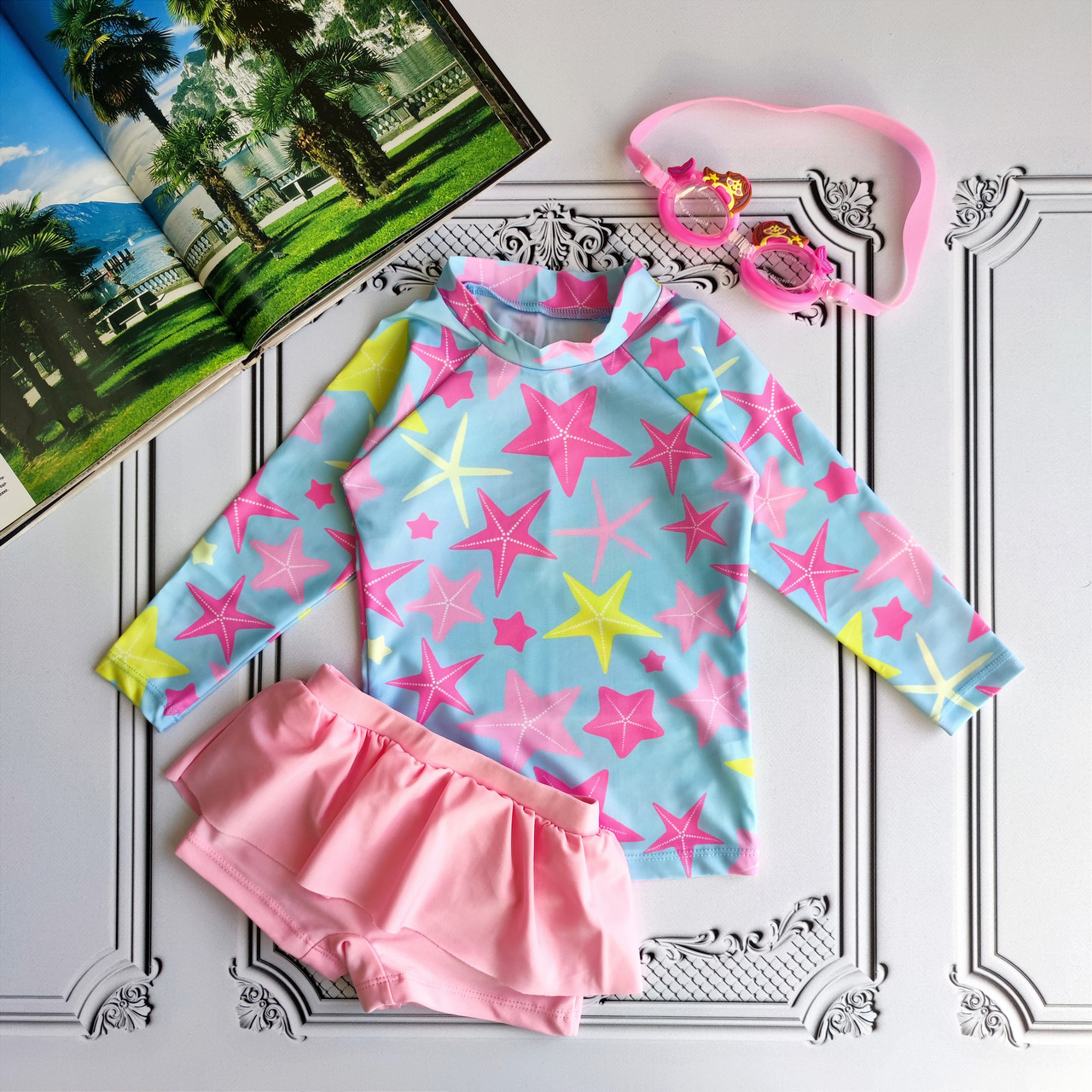 Дитячий сонцезахисний купальний костюм для дівчинки, Морська зірка