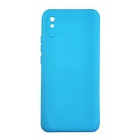 Чехол с микрофиброй Silicone Case на Xiaomi Redmi 9A Blue (3)