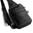 Чоловіча тактична нагрудна сумка слінг через плече Order із системою MOLLE на одне плече, фото 6