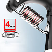 Еспандер кистьовий з лічильником від 0 до 9999. Еспандер для кисті регульований 10-100 кг. Еспандер ножиці, фото 9