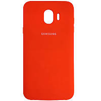 Чехол с микрофиброй Silicone Case на Samsung J400 Orange (13)