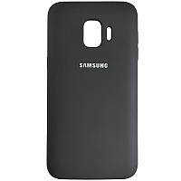 Чехол с микрофиброй Silicone Case на Samsung J260 Black (18)