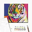 Картини за номерами 40×50 см. Тигр в стилі поп арт. Brushme 9203, фото 2