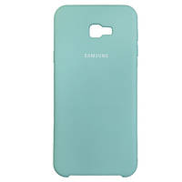 Чехол с микрофиброй Silicone Case на Samsung J415 Ice sea blue (21)