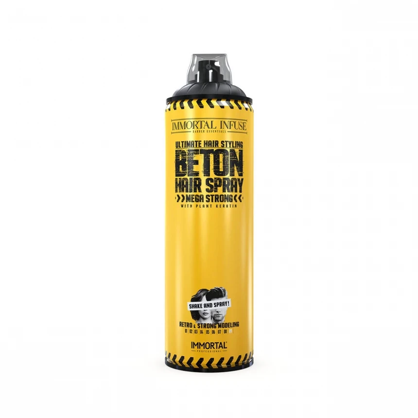 Спрей-лак для фіксації волосся матовий Immortal Infuse Beton Hair Spray Full Matte 500 ml INF-37