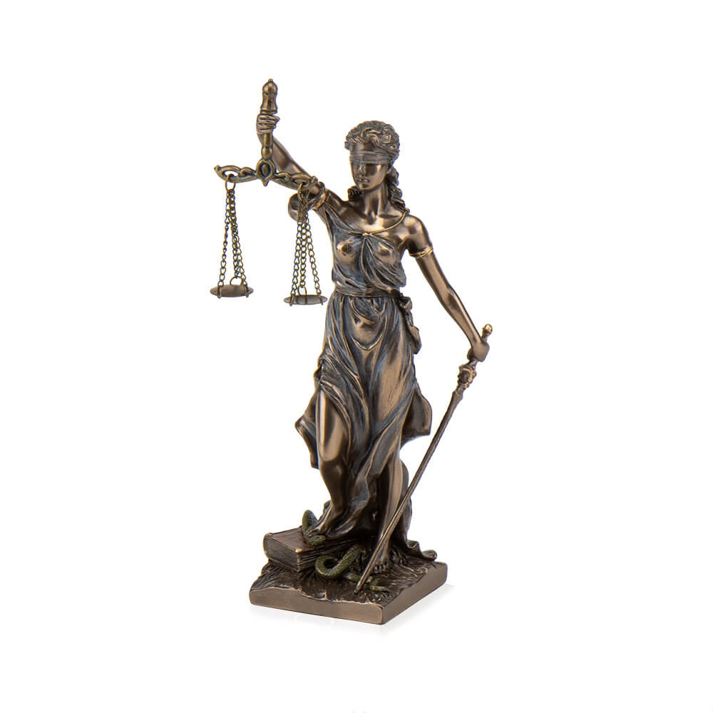 Статуетка настільна Veronese Феміда богиня правосуддя 11х11х29 см 71832 коричневий