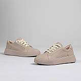Кросівки жіночі бежеві шкіряні, фото 7