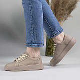 Кросівки жіночі бежеві шкіряні, фото 2