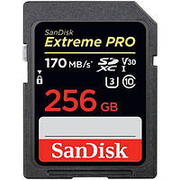 Карта памяті SanDisk Extreme Pro SDXC Card 256GB-170MB/s V30 UHS-I U3, 256 Гб.