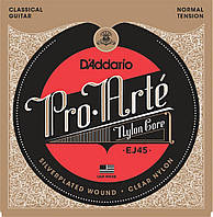 Струны для классической гитары D`addario EJ45 28-43 pro-arte normal tension